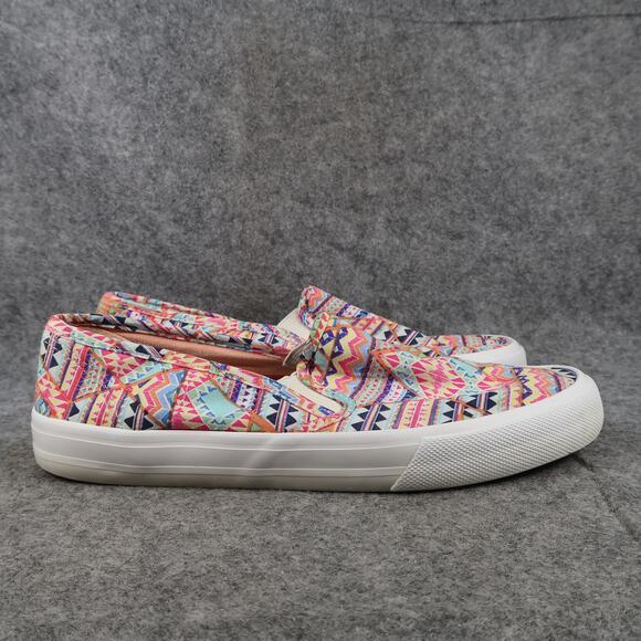 Mossimo Shoes Womens 11 Casual Slip On Sneaker Trainer Geometric Colorful Flats - Picture 1 of 11